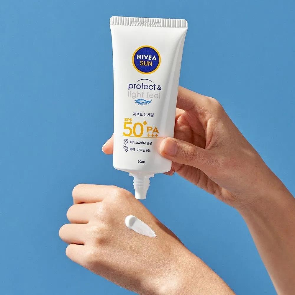Nivea Sun Protect and Light Peel Perfect Sun Serum (SPF50+/PA+++) 90ml, 2 pieces
