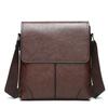 Vintage PU Leather Men's Crossbody Bag Retro Adjustable Strap Shoulder Bag Black Brown Tote Bag Business Occasion
