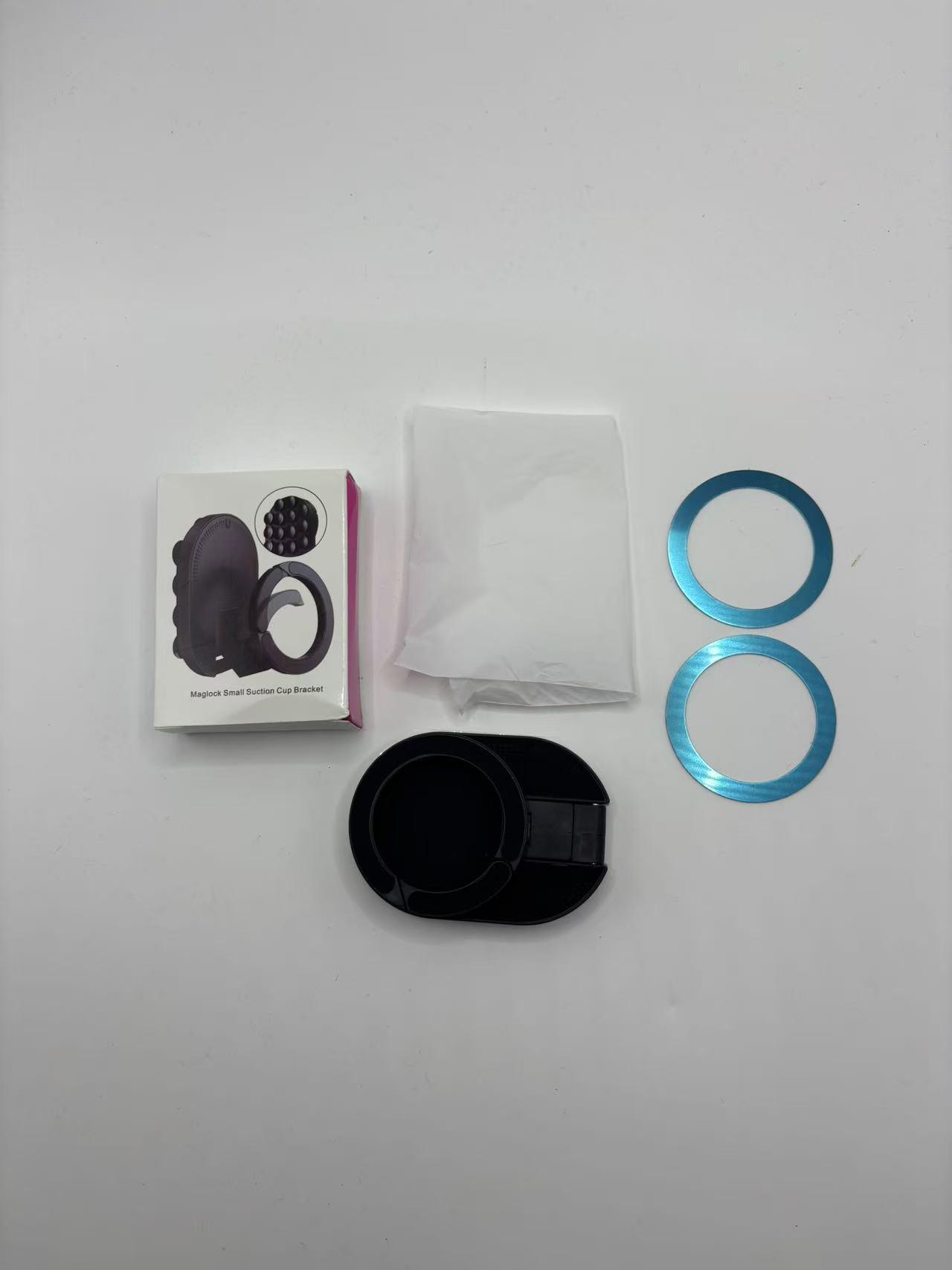 

Suction Cup Magnetic Carabiner Phone Holder: Foldable, Rotatable, 3-in-1 Stand.