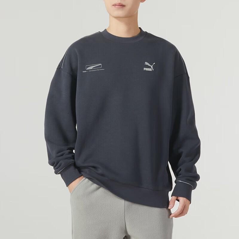 Puma Casual Logo Printed Sweater 'Navy' Men's 625075-17