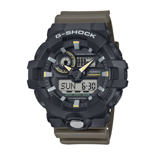 Casio G-Shock Two Tone Utility Colors Series Watch GA-710TU-1A3JF Men's Olive Green