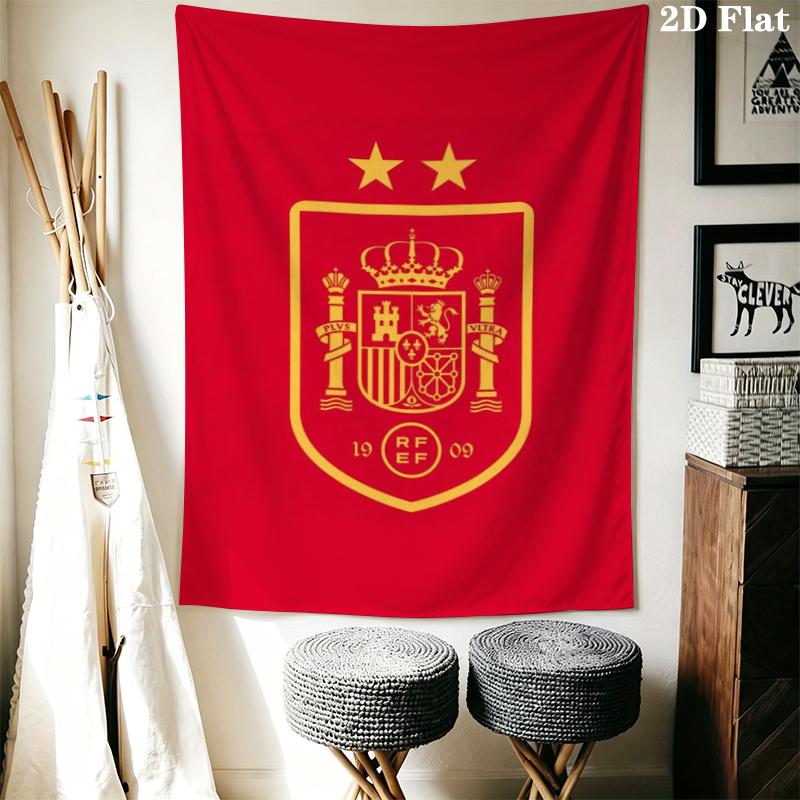 Spain national football team Wall Tapestry Aesthetic Wall Hanging Printed Fabric Blanket Decorative Tapestries for Bedroom Living Room Home Decor