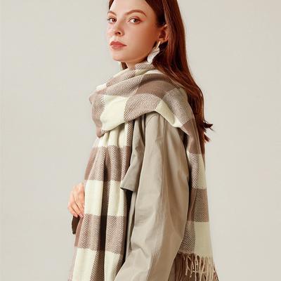 Simple Scarf Women's Style Warm Shawl Scarf Imitation Cashmere Warm 2025 Autumn and Winter New Knitted Scarf Women