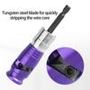Multiple Size Electrician Wire Stripping Tool Set 6-14AWG 10-36mm Length Adjustment Suitable For Power Drill Screwdriver
