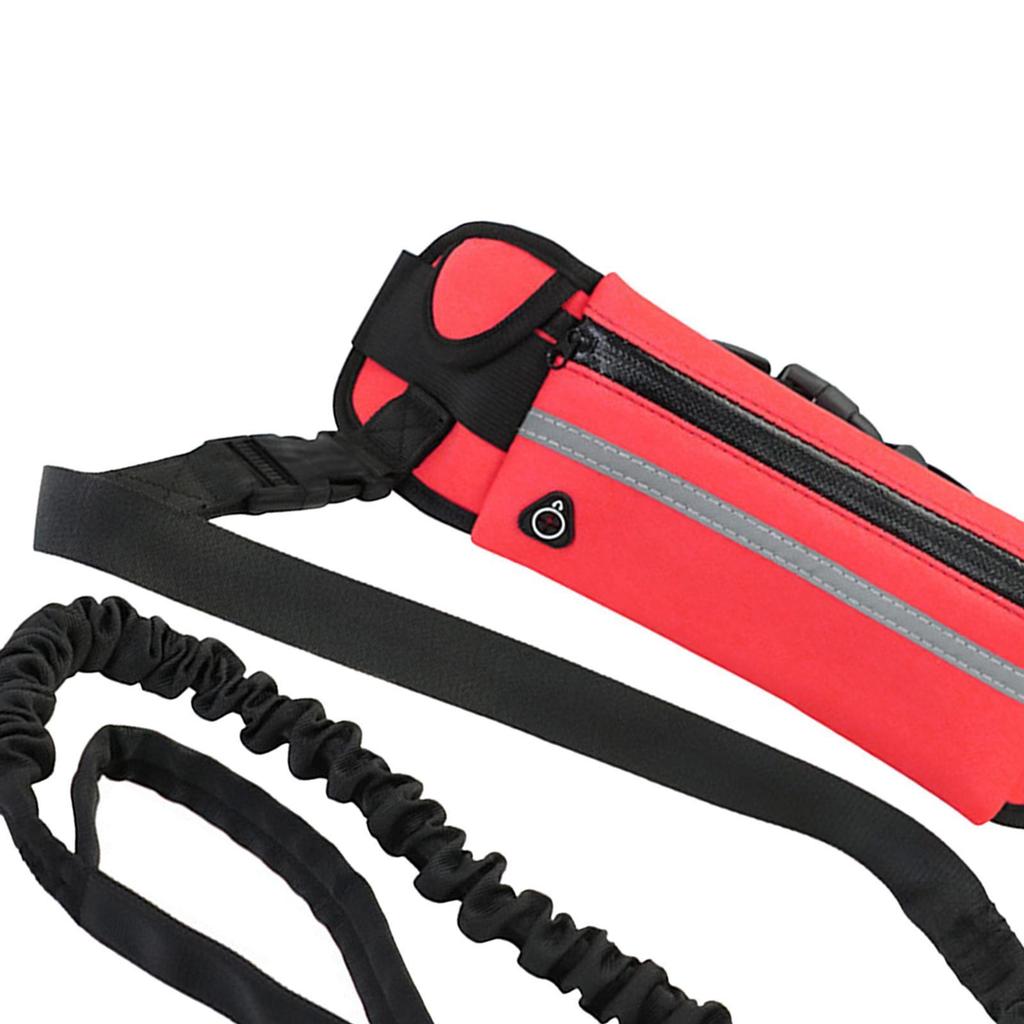 Leash with Portable Waist Bag Comfortable Pet Outdoor for Small Large Dogs Walking Running and