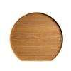 Yamaga Lacquerware Shop Non-Slip Wooden Half-Moon Tray - Convenient and Stylish Tray/Placemat - Perfect for New Year's, Breakfast, Cafe, Japanese Food