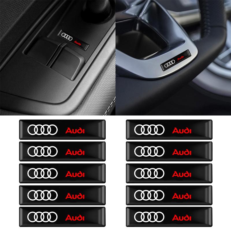 10/20 KS 3D Epoxidové Samolepky s Logem Auta Znak Nálepka Dekorativní Doplňky Pro Audi A4 B8 B6 B7 A3 A6 C7 C6 A5 A4 Q5 Q7 A1 Q3 A7 TT