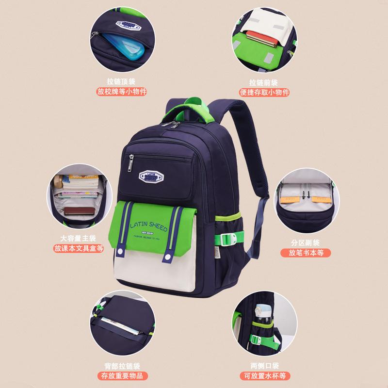 School Bag Junior High School Student High School Student College Student Fashion Backpack Primary School Girl Burden Reduction Large Capacity Bag