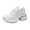Mesh breathable casual dad shoes women's summer 2025 new fashionable versatile thick-soled small light white