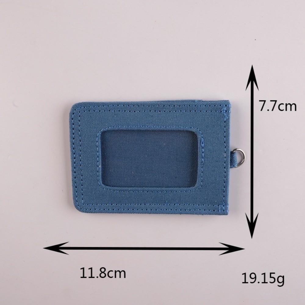 Fashion Canvas ID Badge Card Holder Card Storage Solid Color Card Holder Case Multi-Functional Credit Card Holder Work ID