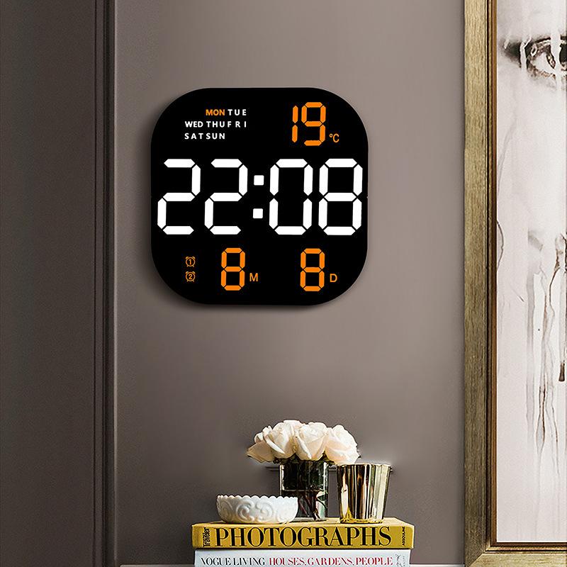 New Clock, Fashionable Living Room Wall Clock, Desktop Alarm Clock, Simple LED Appearance Alarm Clock, Bedside Clock
