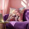 Yae Miko Cute Genshin Impact Pillow Case Square DoubleSided Sofa Cushion Cover Bedroom Bedside Pillow