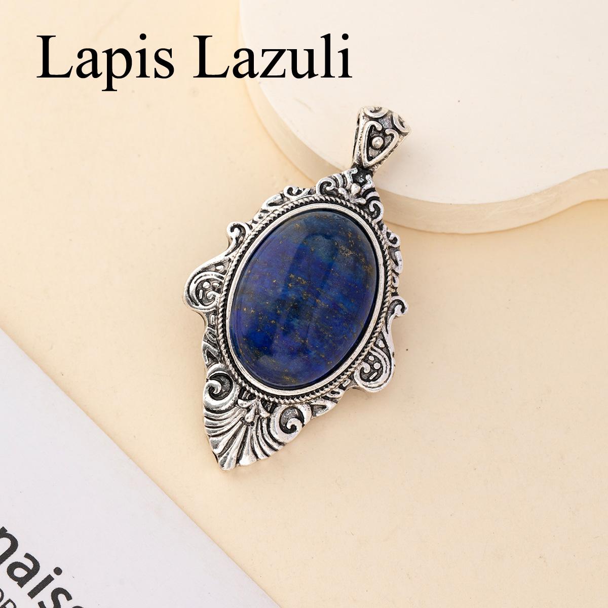 

1 шт. Исцеляющий хрустальный кулон Рейки, винтажные богемные овальные натуральные камни, энергетические самоцветы, подвески для самостоятельного изготовления женских ожерелий, аксессуары для изготовления рождественских украшений 1Pc/55x30mm