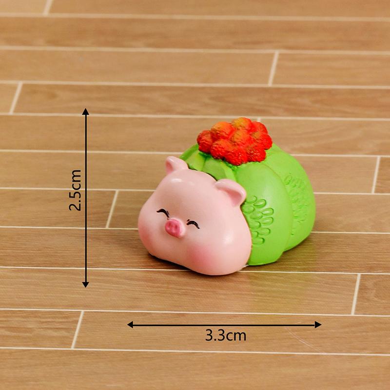 Cartoon Cute Mini Sushi Pig Cat Dog Animal Figurines Fashion Miniature Desktop Car Ornament DIY Decoration Accessories Children