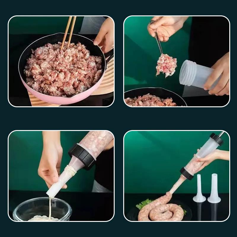 Hand Push Enema Machine Manual Household Plastic Enema Machine Large Sausage Making Hand Push Kitchen Tool Filling Meat Tools