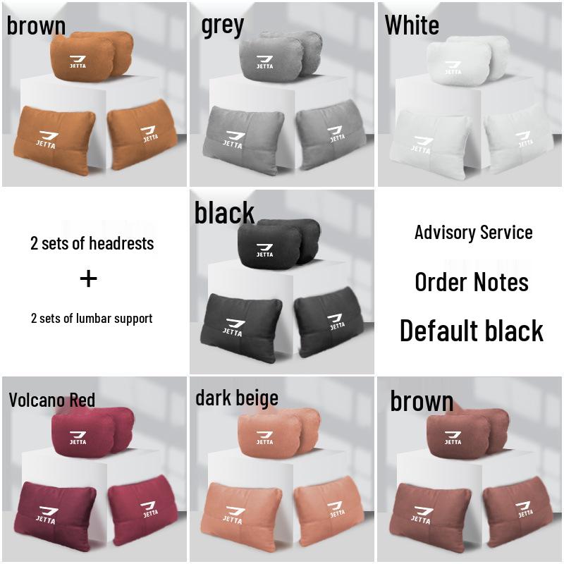 Jetta VS5 Headrest & Lumbar Support Pillow Set for Car Interior