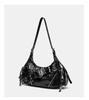 2026 Women's Retro Motorcycle Single Shoulder Bag - Large Capacity Versatile PU Leather Crossbody