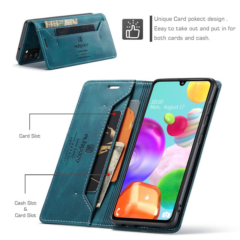 For Samsung Galaxy A41 Case Wallet Magnetic Card Flip Cover For Galaxy A40 Case Luxury Leather Phone Cover Stand With Holder