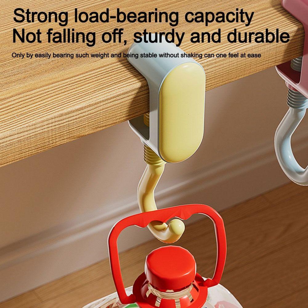 Cute Cartoon Desk Edge Hook Adjustable Dopamine Desktop Bag Hooks Strong Load-Bearing Gaming Headset Desk Hanger Key Hooks
