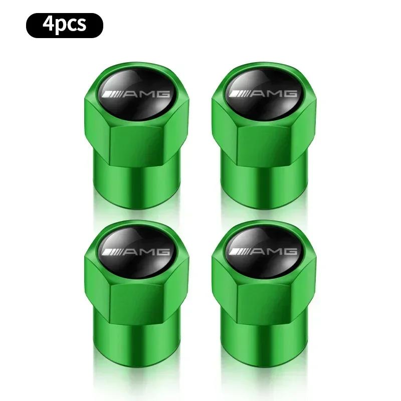 C200 E300 Hot 2026 4PCS Car Badge Wheel Tires Valve Caps Metal Tyre Dust Covers For Mercedes Benz Amg W204 W213 W205 W211 W212 W