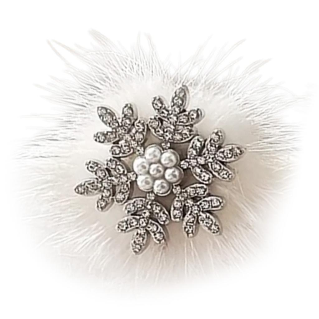 Süße flache Klipp-Haarnadel Schneeflockenform Balletcore Kopfbedeckung Dutt-Klammer Elegante Strass-Haarspange Foto-Requisiten