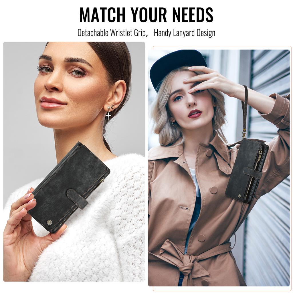 Leather Case for Samsung Galaxy S26 Ultra S25 Edge S24 Plus S23 Fe S22 S21 S20 Note20 A56 A36 A17 Card Holder Wallet Phone Cover