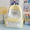 Schoolbag new backpack high value schoolbag female college student cute junior high school student fashion polka dot contrast simple backpack