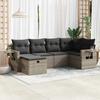 VidaXL Garden Lounge Set 6 Pcs with Grey Cushions Wicker 3325486