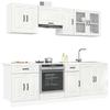 Set de Mobilier de Bucătărie 8 Piese, Alb Lucios