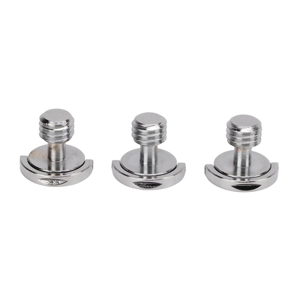 3pcs Camera Screws 3 8in Thread Quick Release Plate Mounting Screw for Photographic Equipment Stand Fill Light Stand