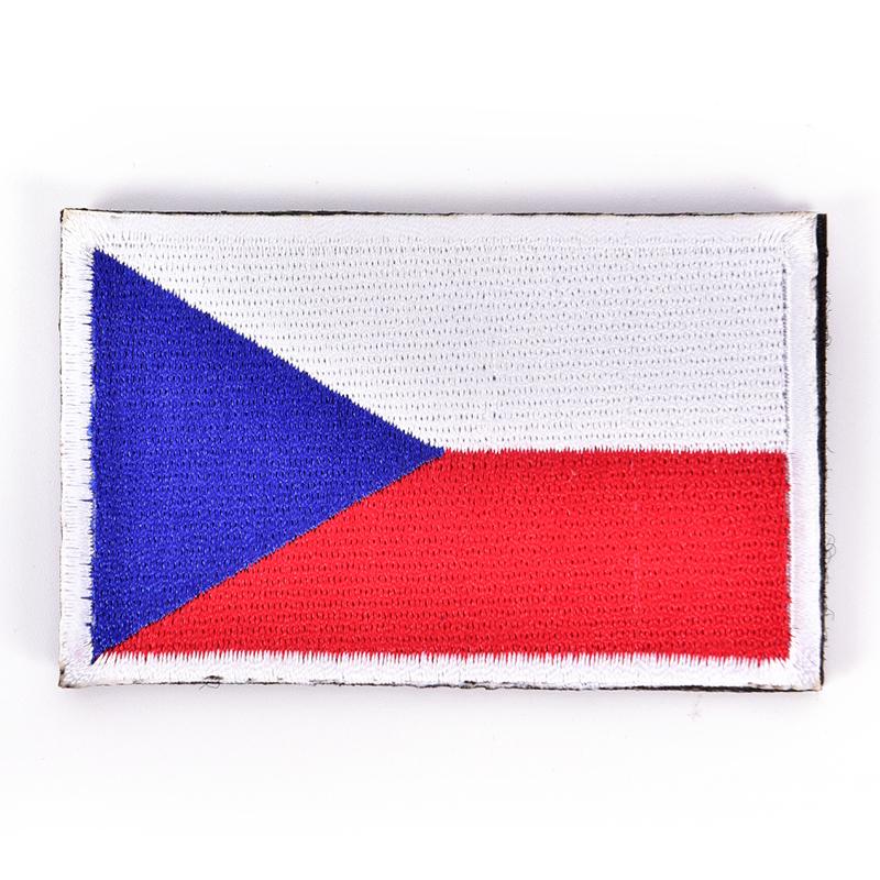 Czech Republic Flag Patch Iron On Sew On Badge Embroidered Embroidery Applique