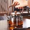 Shangqi High Borosilicate Glass Tea Kettle with Wooden Lid
