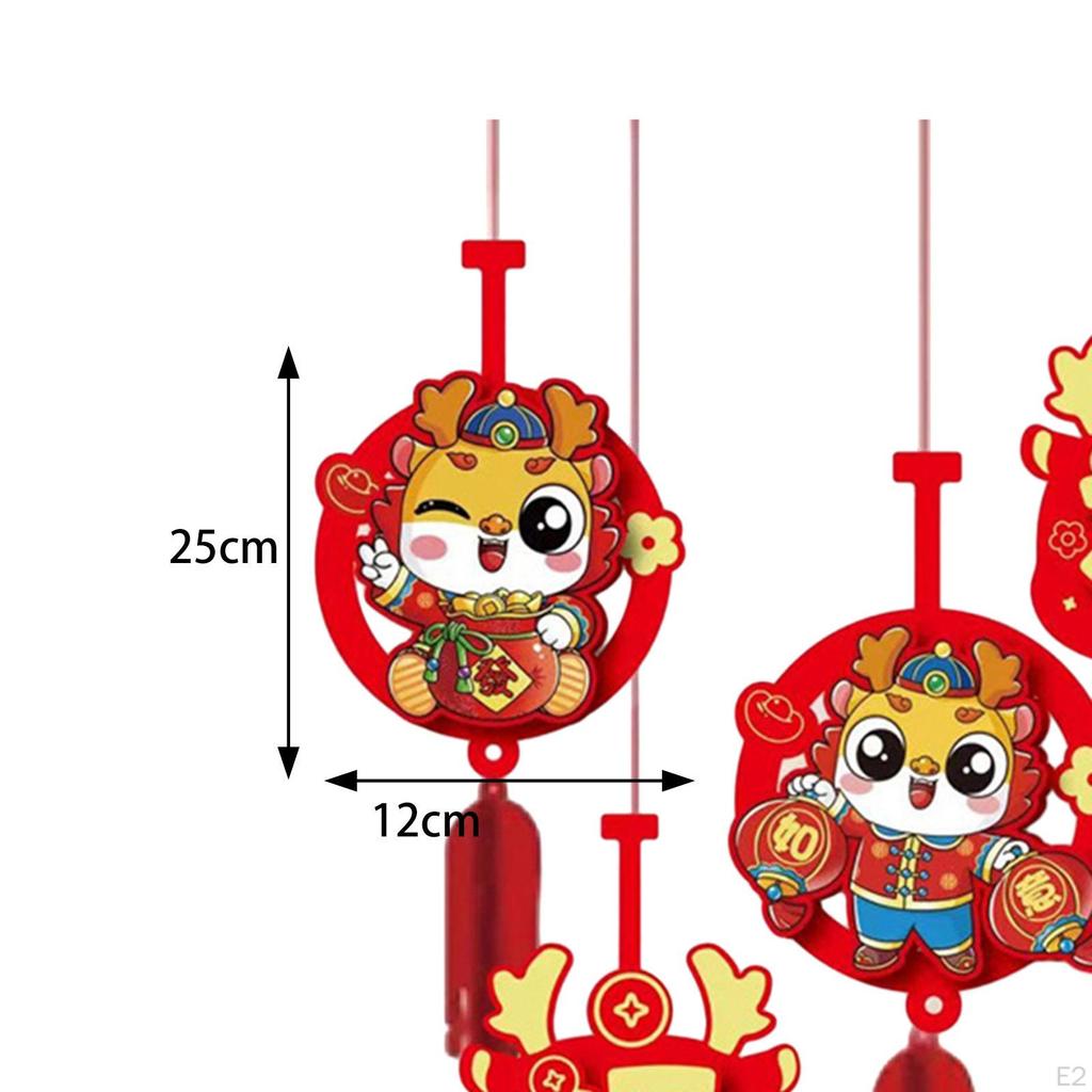 6x Year Hanging Decoration Pendant Happy Spring Festival Decor for