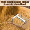 AEE2-2Pcs Metal Feed Grain Scoop For Livestock 2 Sizes Heavy Duty Stackable Horse Feed Scoop With Handle For Gardening Farms