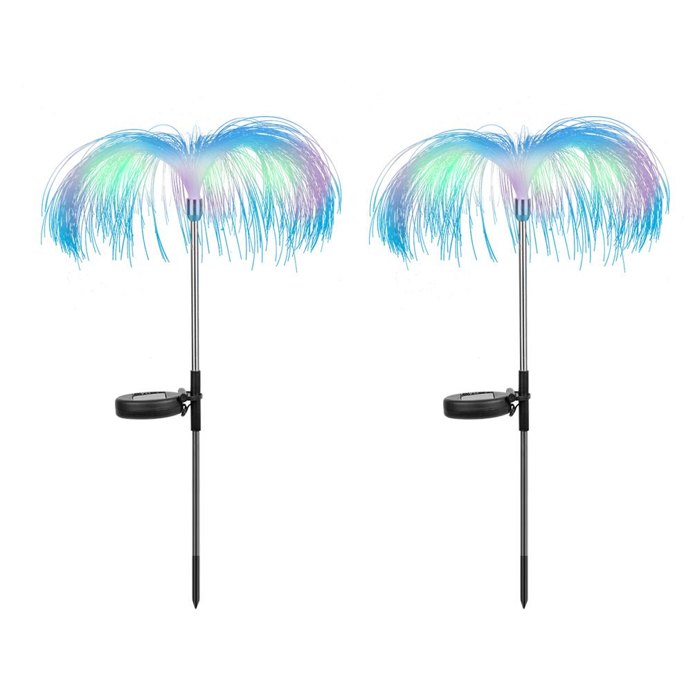 

Солнечные газонные светильники Медуза Уличный автоматический меняющий цвет волоконно-оптический светильник для дорожек Водонепроницаемый Патио Сад Декор Ночной светильник