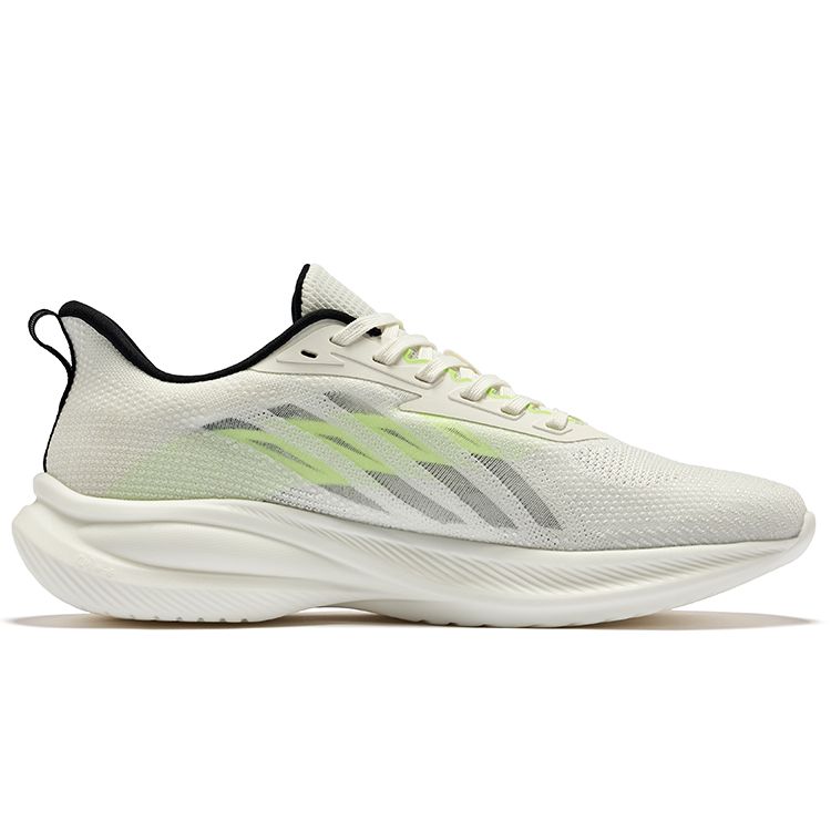 Erke Water Drift 5 Plus Comfortable Breathable Shock Absorbing Lightweight Low Top Running Shoes Men Sneakers White Green Black 51124203093-003