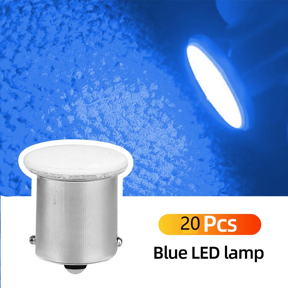 20pcs Super Bright S25 1156 Led COB 12SMD 1156 BA15S P21W Auto Car Signal Reverse Parking Led Lights 12V 24V Auto White Led