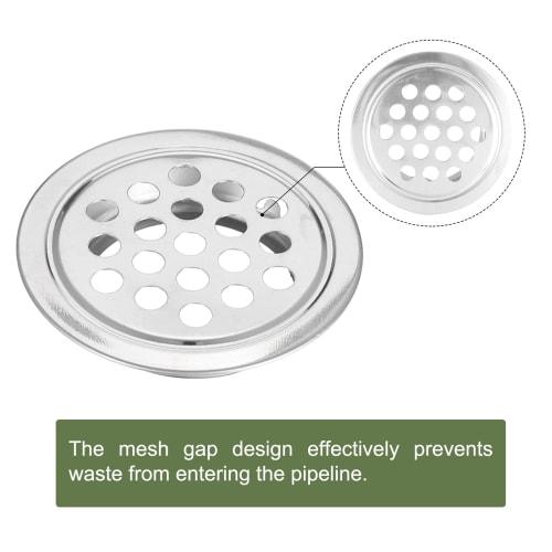 Uxcell Floor Drain Cover, 1.6-inch Stainless Steel Anti-Blocking Drain Cover for Outdoor Bathrooms and Kitchens, 29 Flat Mouths