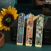 4Pcs Vintage Oil Painting Themed Bookmarks with Tassels Hollow Metal Bookmarks Book Page Marker for Teacher Reader