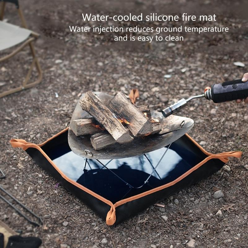 Feuermatte Feuerfeste Untergrillmatte für Outdoor-Grillmatte Feuermatte BBQ-Matte Deckschützer Faltbar Praktisch