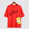 MINISO Die Simpsons Familie Cartoon-Druck Baumwoll-T-Shirts Sommer Kurzarm T-Shirts Cooles Harajuku Streetwear Lässiges Kinder-/Erwachsenen-Oberteil
