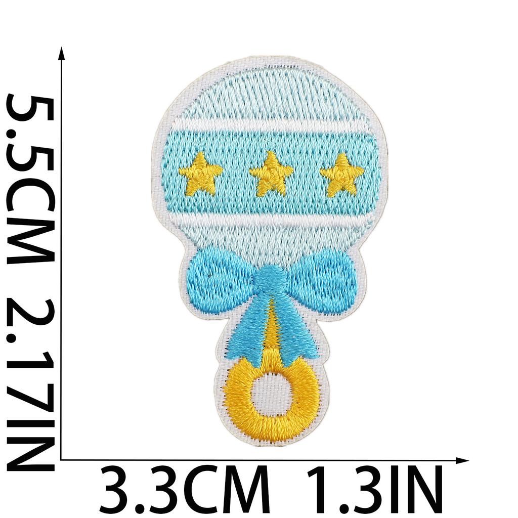 Female Treasure Toy Deer Decorative Embroidery Cloth Sticker Cartoon Bear Patch Sticker Saliva Pocket Milk Bottle Computer Embroidery Label Ironing