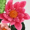 Finished Pipe Cleaner Flower Bouquet 2 Lotus Flowers 3 Lotus Leaves Artificial Chenille Stems Flower Craft for Vase Handmade Fake