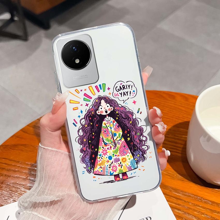 For Vivo Y02 Y02A Y02S Y10 Y11 Y12 Y12a Y13 Y15 Y15a Y16 Y17 Y19 Clear TPU Case Ocean Whale Pattern Anti Drop Back Cover For Vivo Silicone Phone Shell