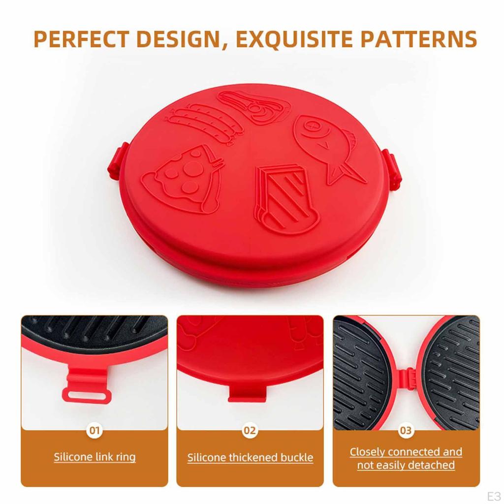 Microwave Grill Pan Cookware with Lid Fry Griddle Crisper for Office Sandwich Crisping Grilled