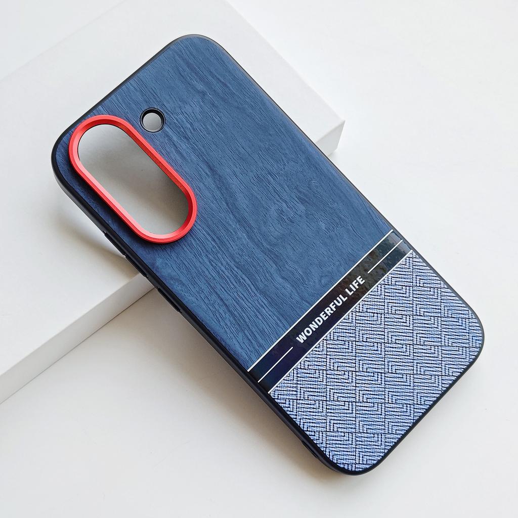 For POCO X8 Pro Max Redmi Turbo 5 Max Case Wood Grain Texture Leather Anti-fingerprint Shockproof Cover