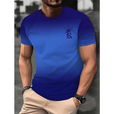 XL-6XL Hauts T-shirts Oversize pour Homme Col Rond Manches Courtes Imprimé Flash 3D T-shirt Décontracté Homme Été Grandes Tailles T-shirts