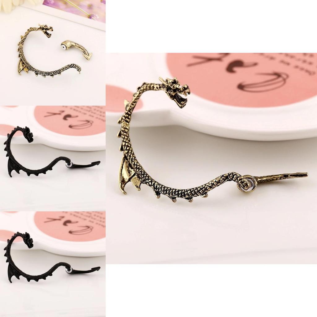 Exaggerated Vintage Punk Ear Pendants With Metallic Finish For Creative Style