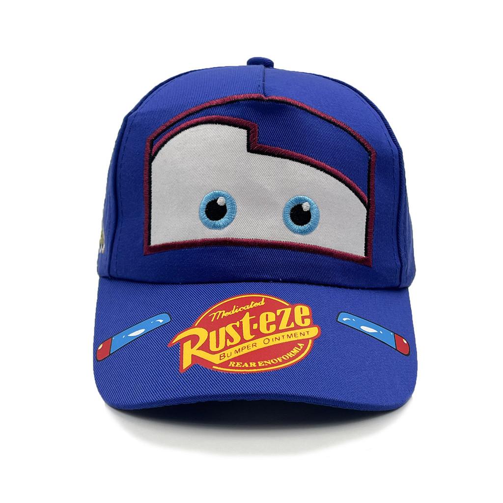 Cars Children Pattern Cotton Baseball Hat With Short Brim Sunblock Summer For