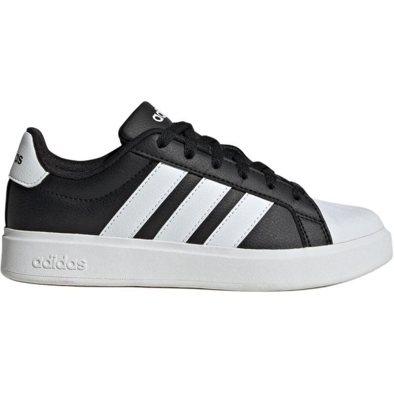Adidas STREETTALK Low Top Kids' Skateboarding Shoes Black White Unisex Sneakers JQ8610